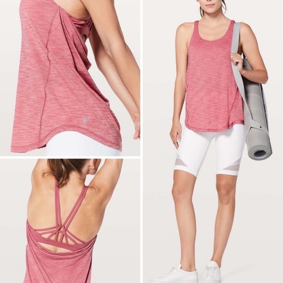 Lululemon Athletica Moment to Movement 2-in-1  Mauve Pink Athletic Tank SIZE 2 - Picture 1 of 8